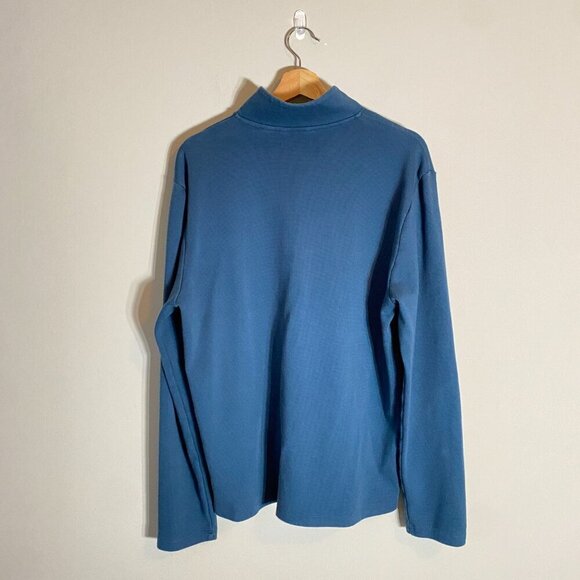NWOT Calvin Klein Men's Large Liquid Touch Long Sleeve Quarter Zip Blue Pullover - Picture 10 of 16